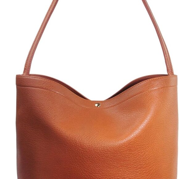 Hobo Bags for Women Vegan Leather Bucket Bags Minimalist Shoulder Handbag - Picture 1 of 6